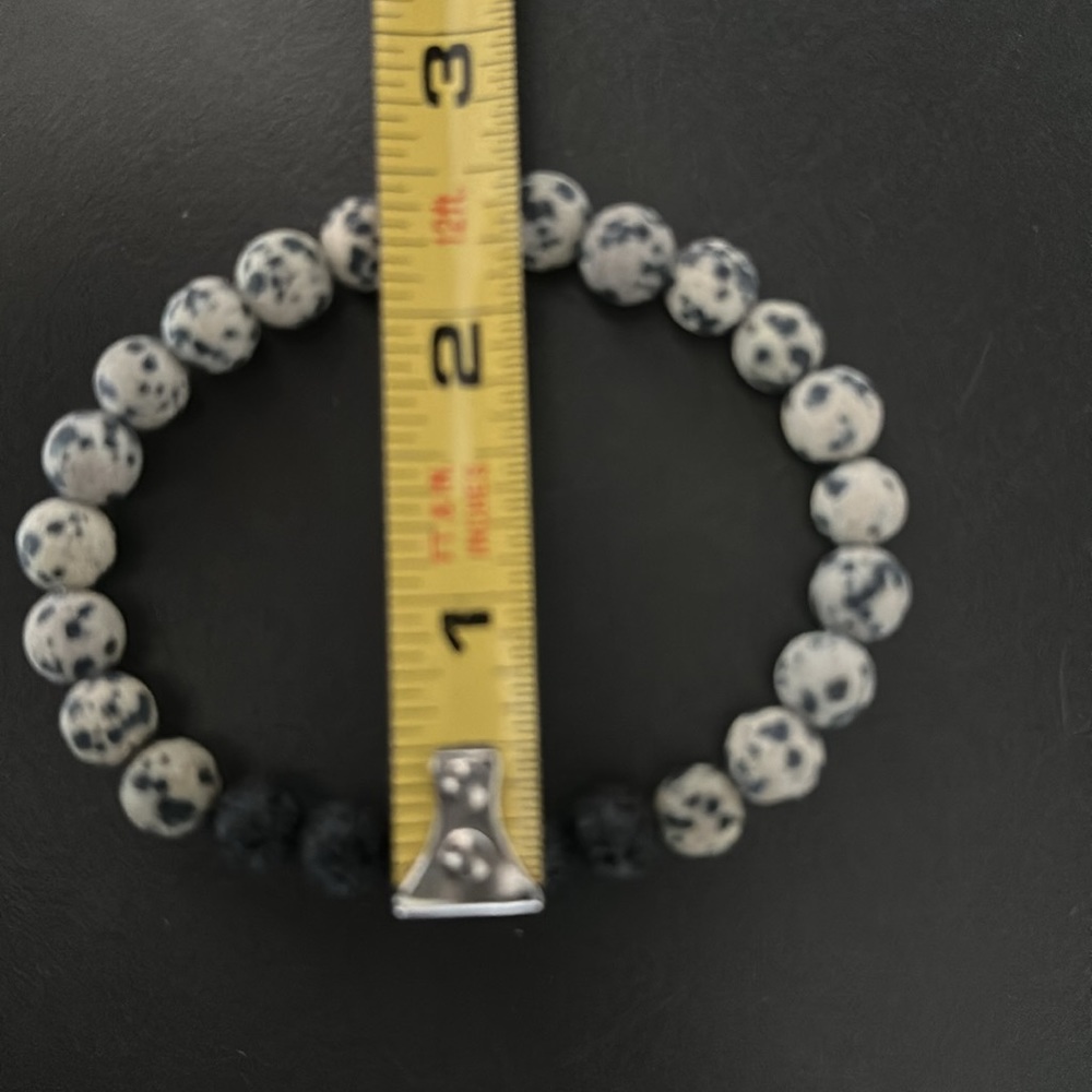 Genuine natural lava rock bead bracelet, Hawaiian - Picture 5 of 6